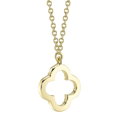 14kY .08cttw Diamond Clover Necklace SC55019618
