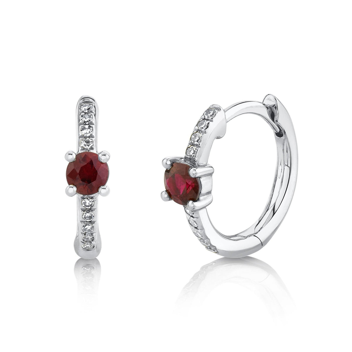 14kW .29cttw Ruby .06cttw Diamond Hoop SC55020189