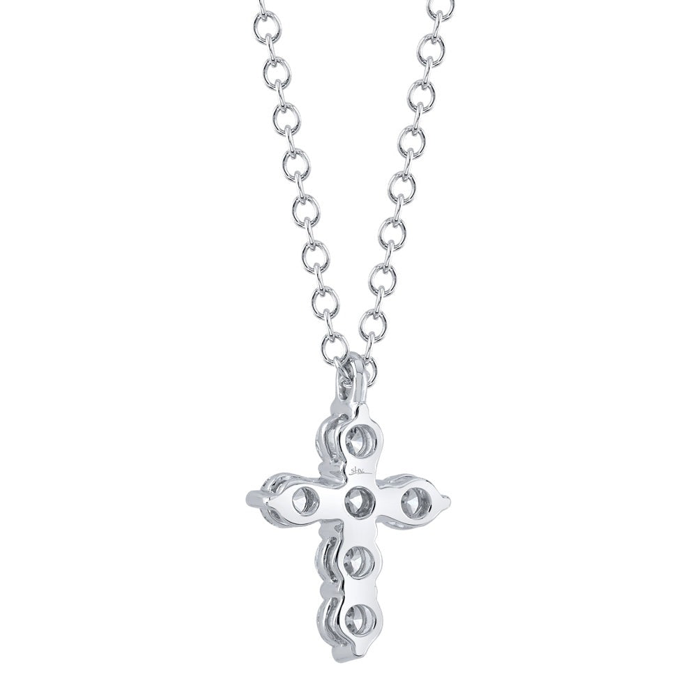 14kW .25cttw Diamond Cross Necklace SC55021393