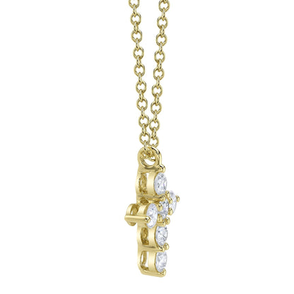 14kY .25cttw Diamond Cross Necklace SC55021394