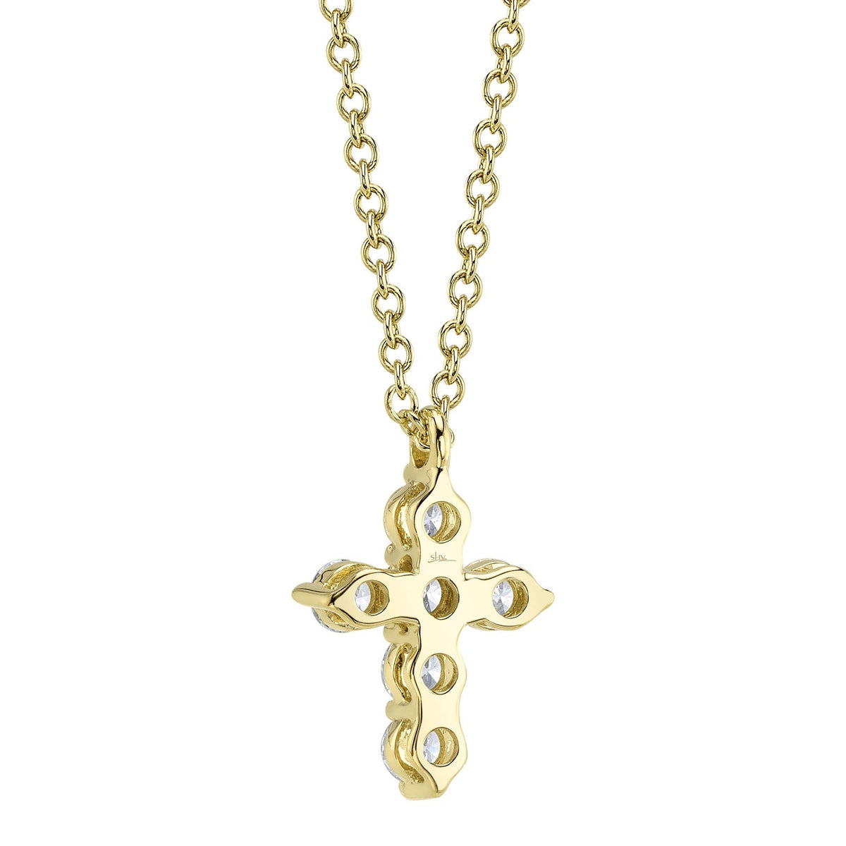 14kY .25cttw Diamond Cross Necklace SC55021394