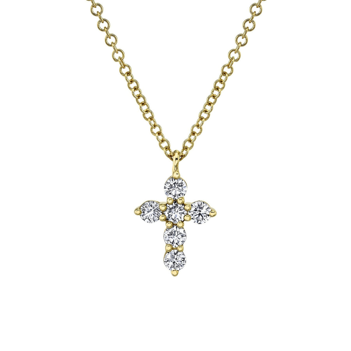 14kY .25cttw Diamond Cross Necklace SC55021394