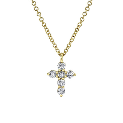 14kY .25cttw Diamond Cross Necklace SC55021394