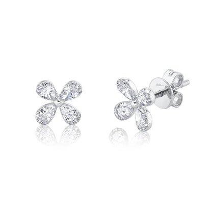 14kW .59ct Dia Flower Stud SC55021613
