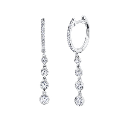 14kW .45cttw Diamond Bezel Earring SC55022245