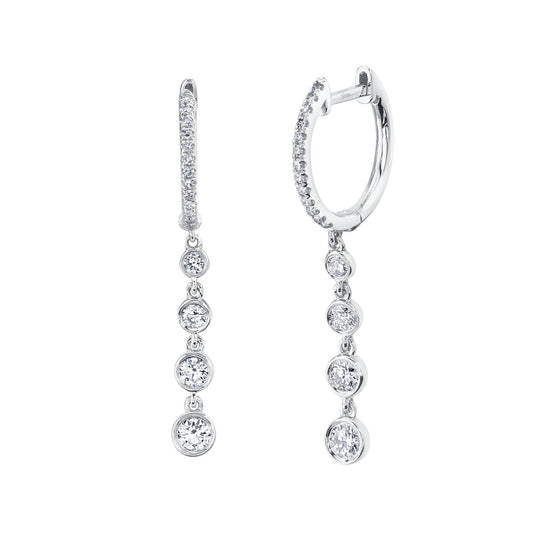 14kW .45cttw Diamond Bezel Earring SC55022245