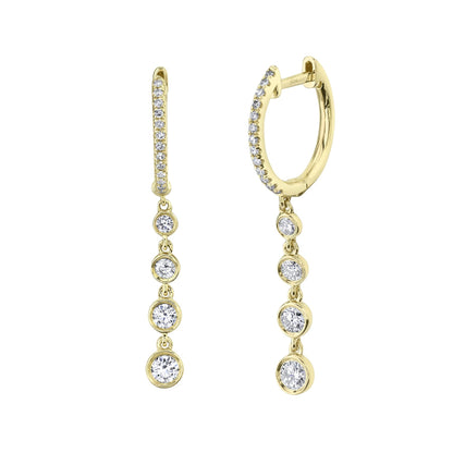14kY .45cttw Diamond Bezel Earring SC55022246