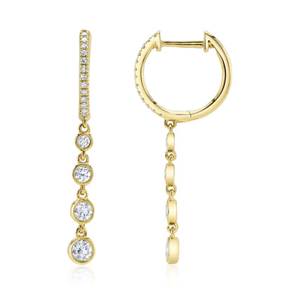 14kY .45cttw Diamond Bezel Earring SC55022246