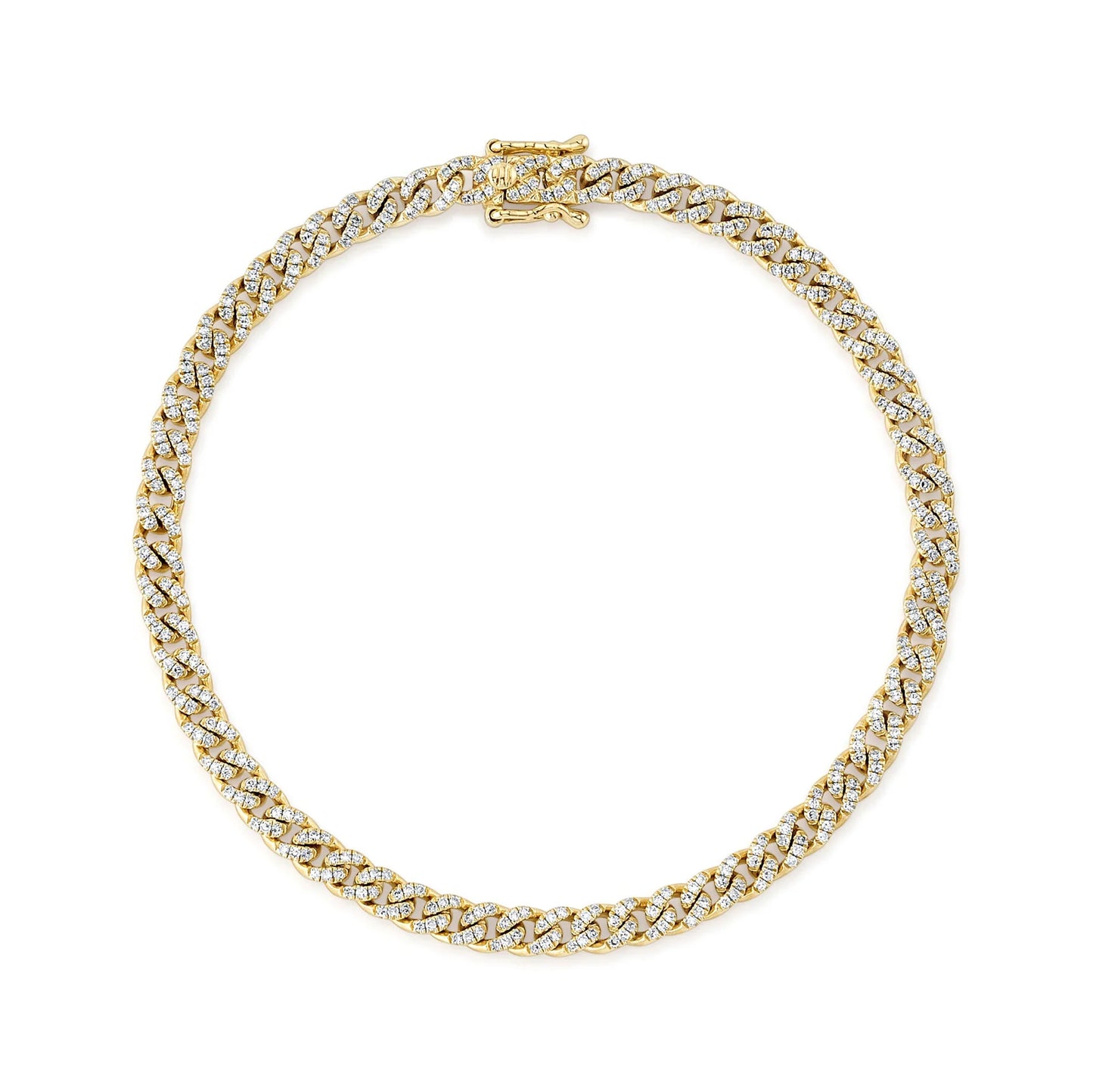 14kY .84cttw Diamond Curb Link Bracelet SC55022866