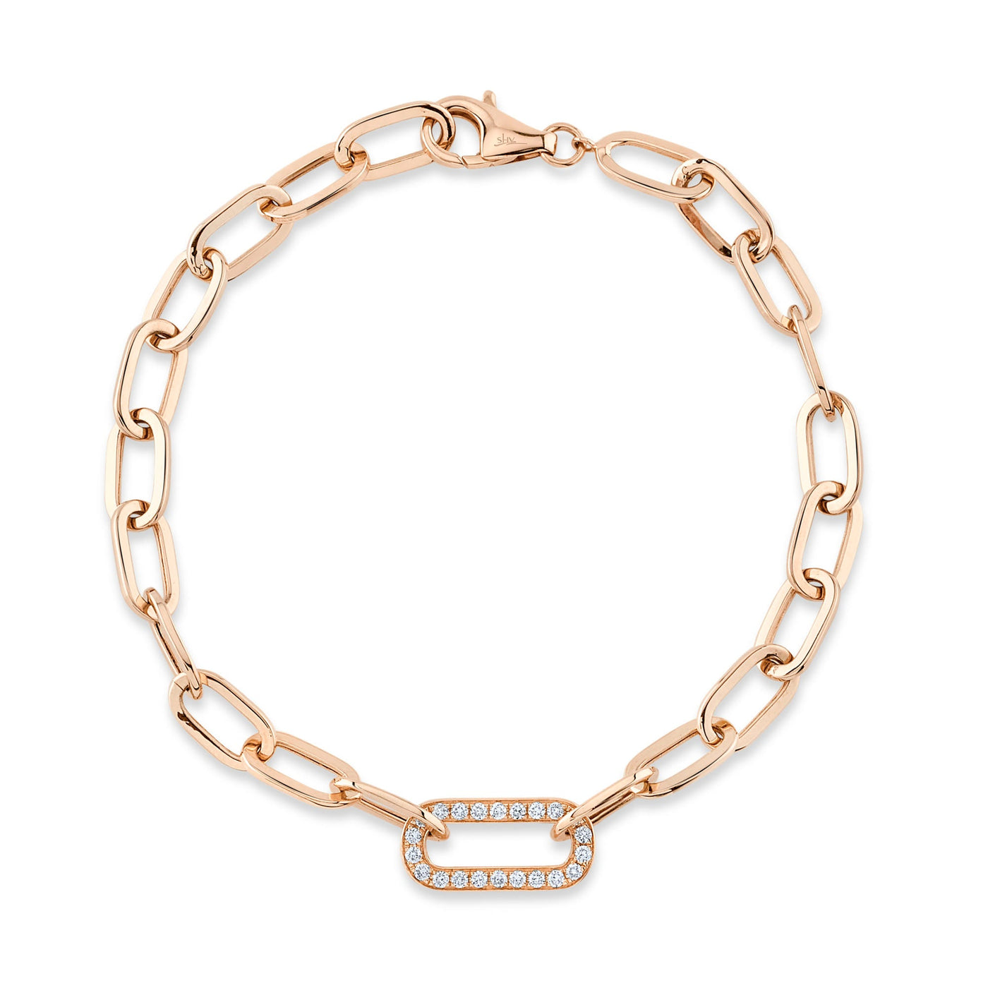 14kR .20cttw Diamond Paper Clip Bracelet SC55022957-7