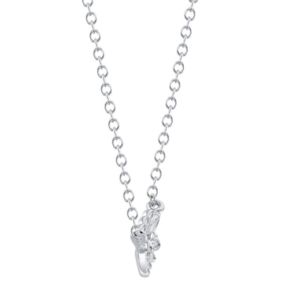 14kW .08cttw Diamond Leaf Necklace SC55024208