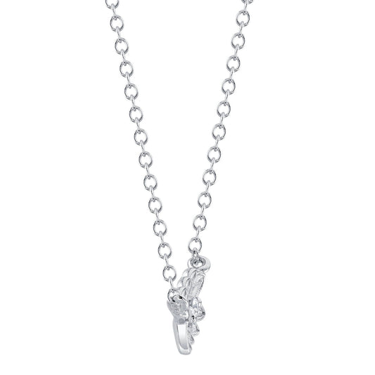 14kW .08cttw Diamond Leaf Necklace SC55024208