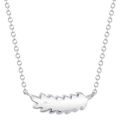 14kW .08cttw Diamond Leaf Necklace SC55024208