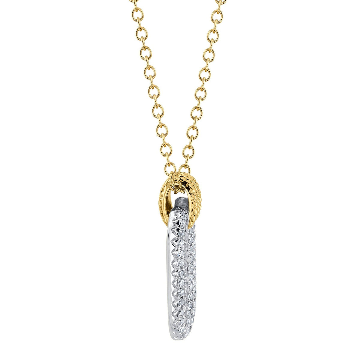 14kY/W .19cttw Diamond Pave Necklace SC55024422