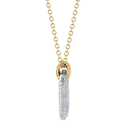 14kY/W .19cttw Diamond Pave Necklace SC55024422