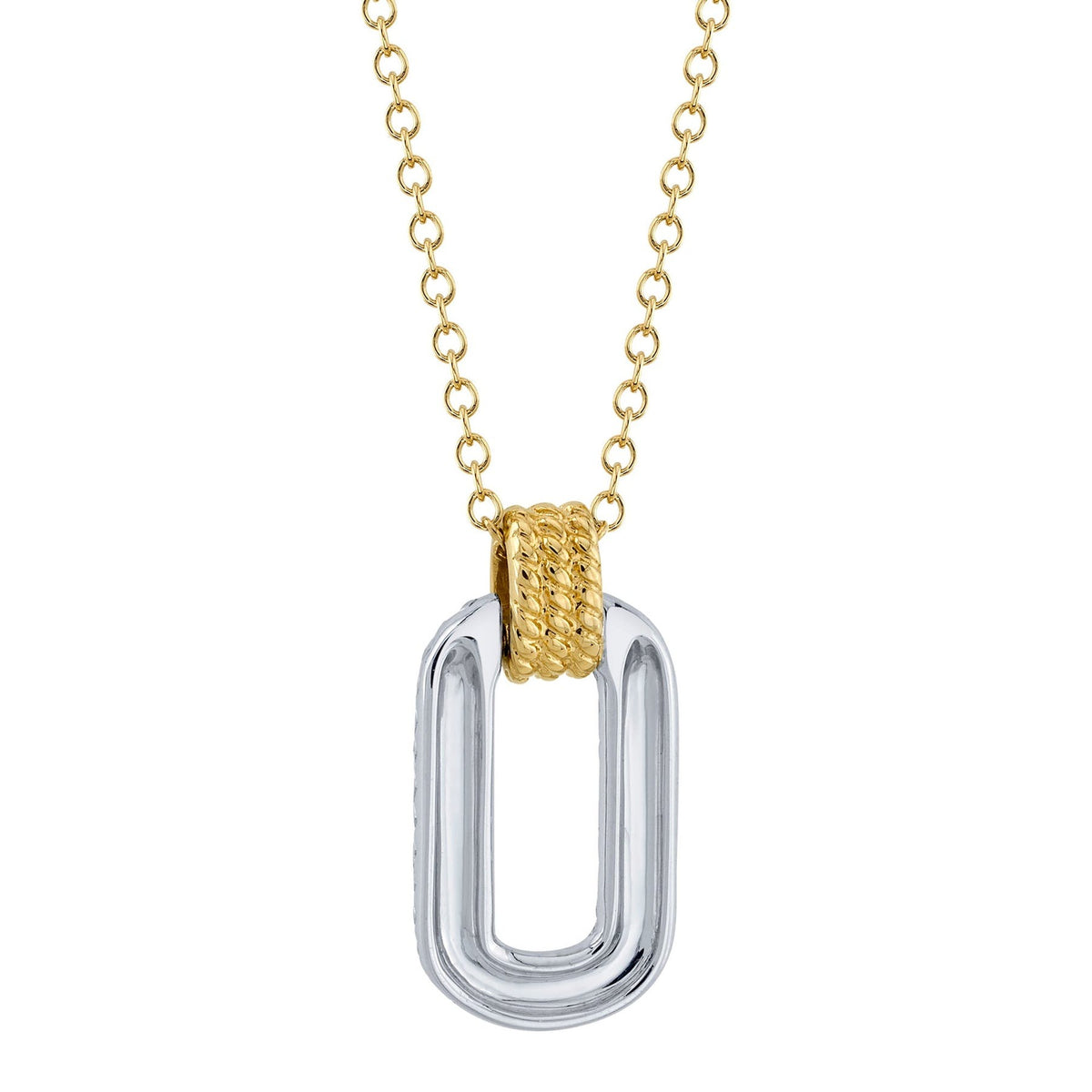 14kY/W .19cttw Diamond Pave Necklace SC55024422