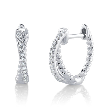 14kW .06cttw Diamond Huggie Hoop SC55024713
