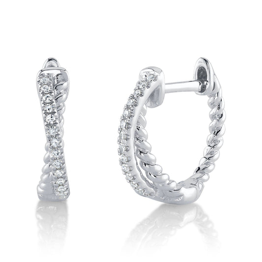 14kW .06cttw Diamond Huggie Hoop SC55024713