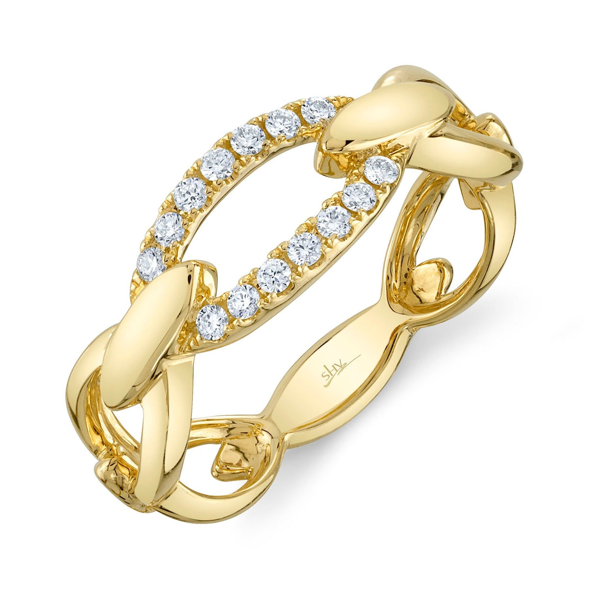14kY .17cttw Diamond Link Ring SC55024785 - 7