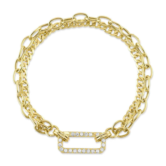 14kY .41cttw Diamond Link Bracelet SC55024896 - 7"
