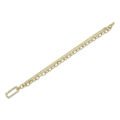 14kY .41cttw Diamond Link Bracelet SC55024896 - 7"