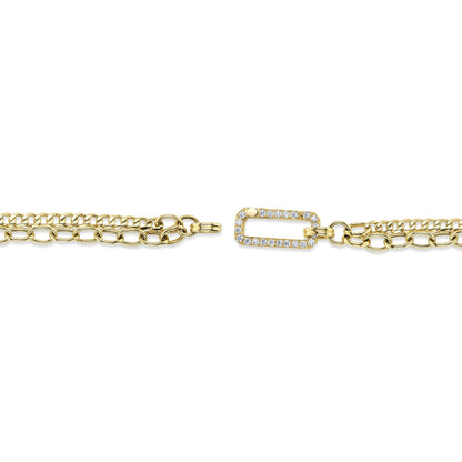 14kY .41cttw Diamond Link Bracelet SC55024896 - 7"
