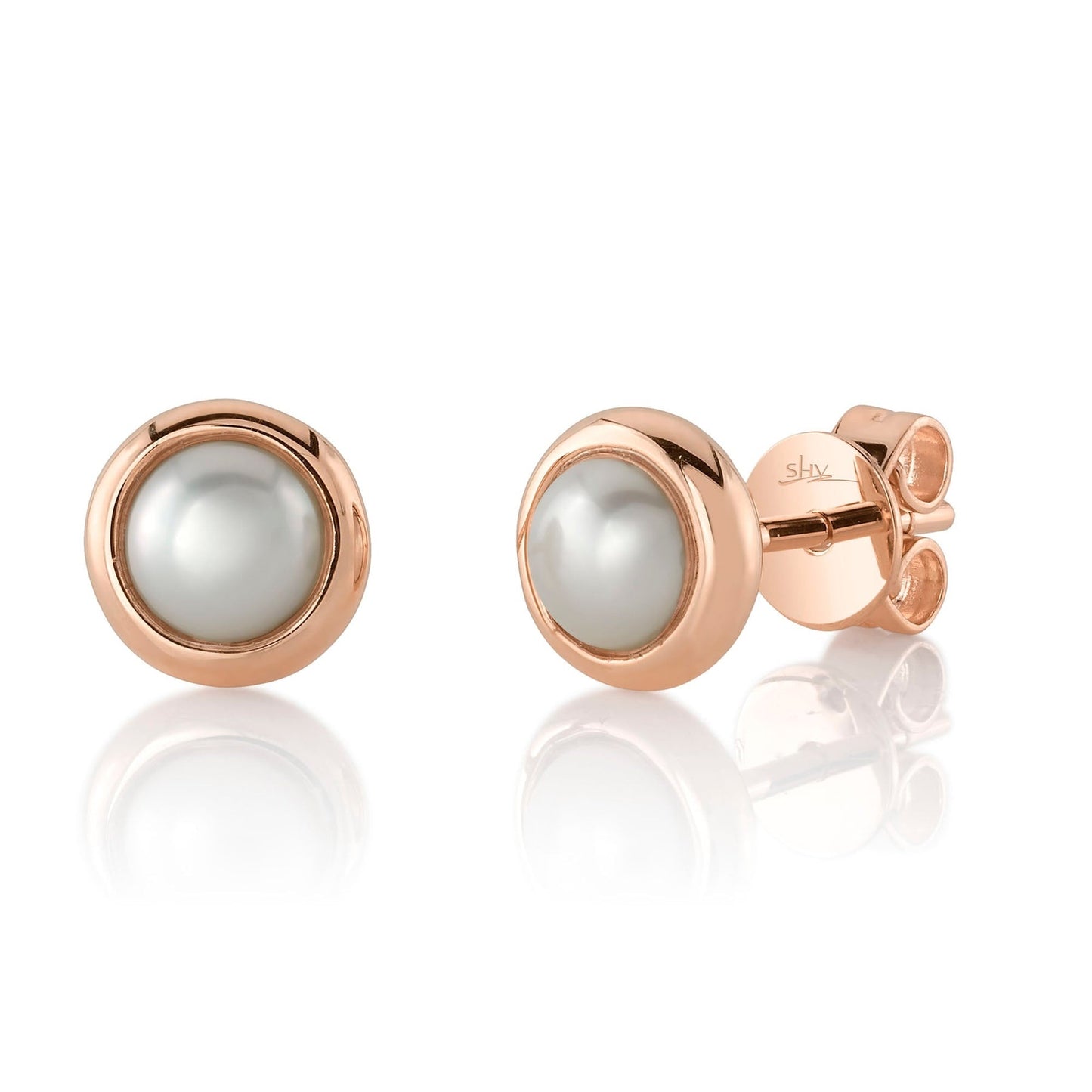 14kR Cultured Pearl Bezel Stud SC55025174