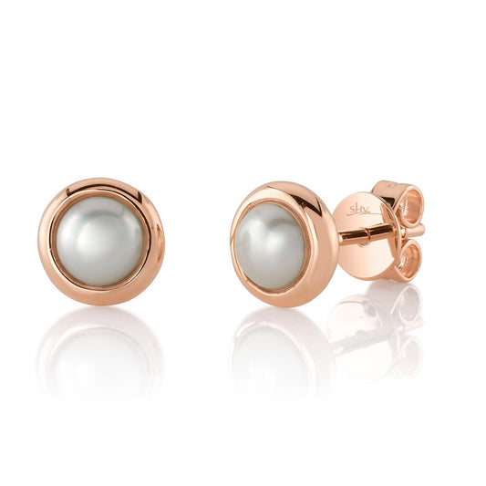 14kR Cultured Pearl Bezel Stud SC55025174
