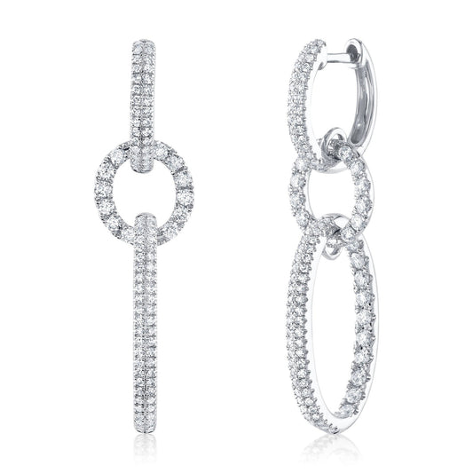 14kW 1cttw Diamond Oval Dangle SC55025754