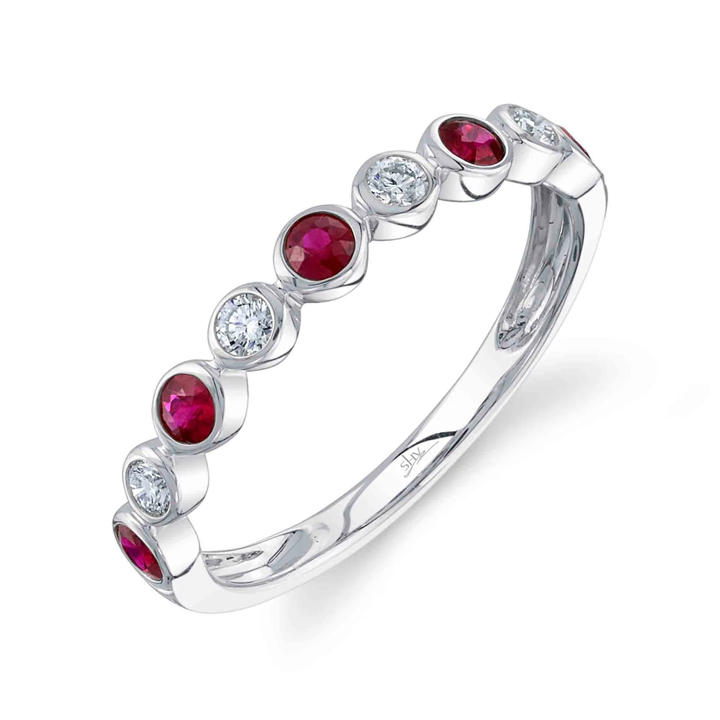 14kW .16ct Dia .36ct Ruby Band SC55025852-7