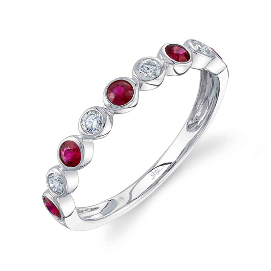 14kW .16ct Dia .36ct Ruby Band SC55025852-7