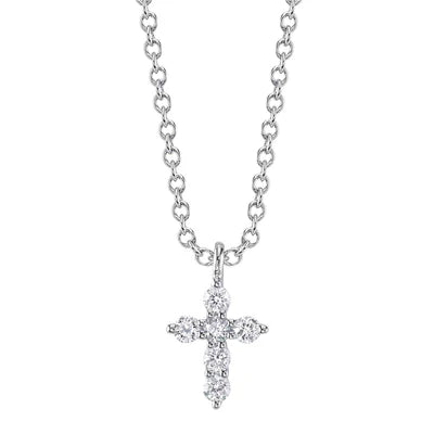 14kW .10cttw Diamond Cross Necklace SC55026657
