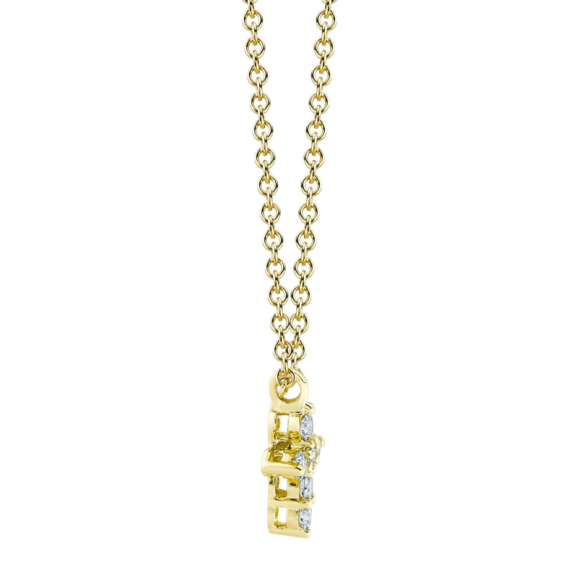 14kY .10cttw Diamond Cross Necklace SC55026658