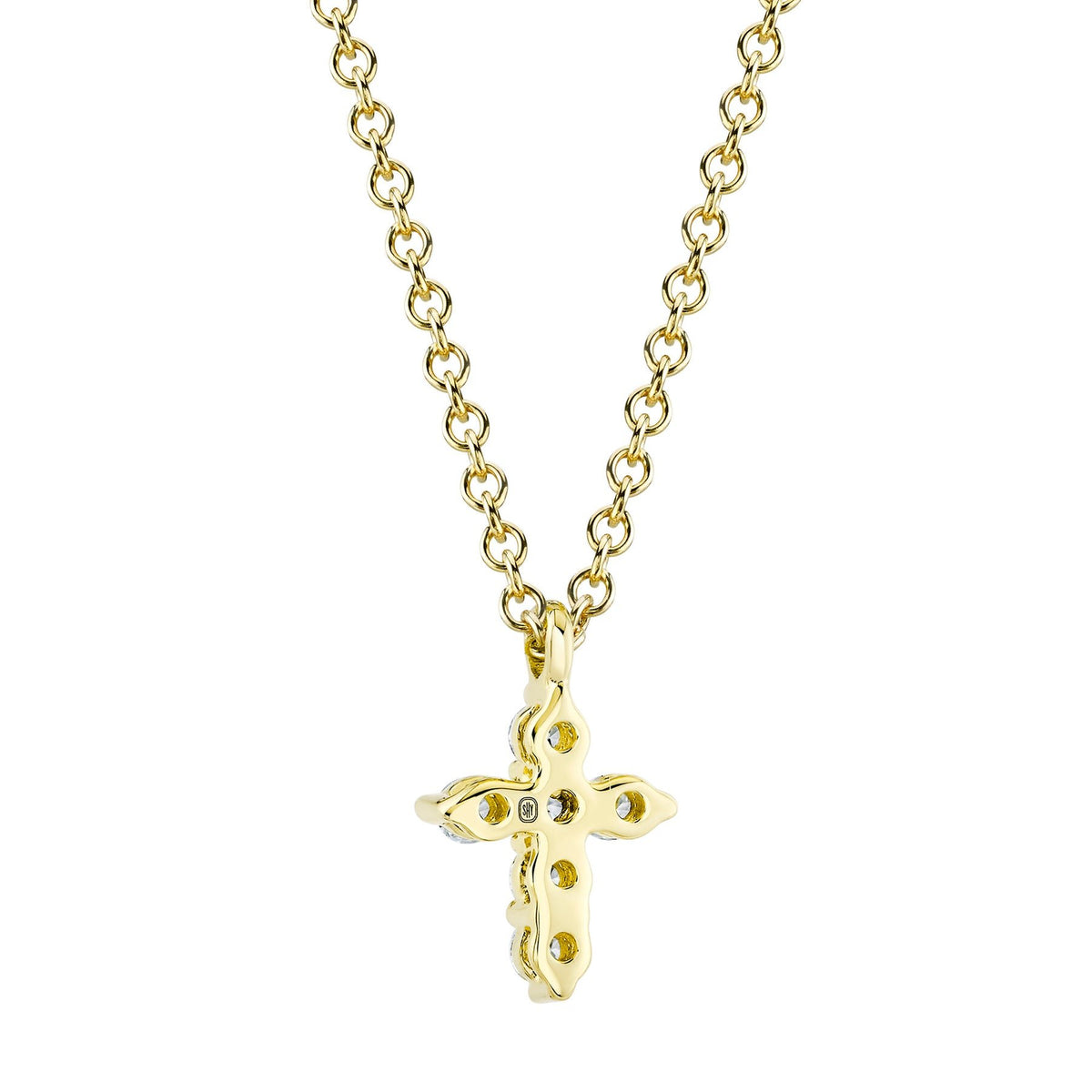 14kY .10cttw Diamond Cross Necklace SC55026658