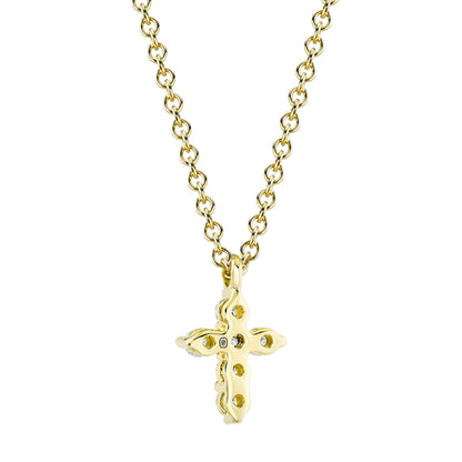 14kY .10cttw Diamond Cross Necklace SC55026658
