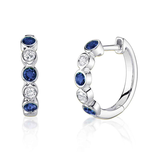 14kW .45ct Saph & .16ct Dia Hoop SC55026663