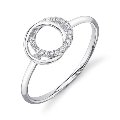 14kW .07cttw Diamond Love Knot Circle Ring SC55027232