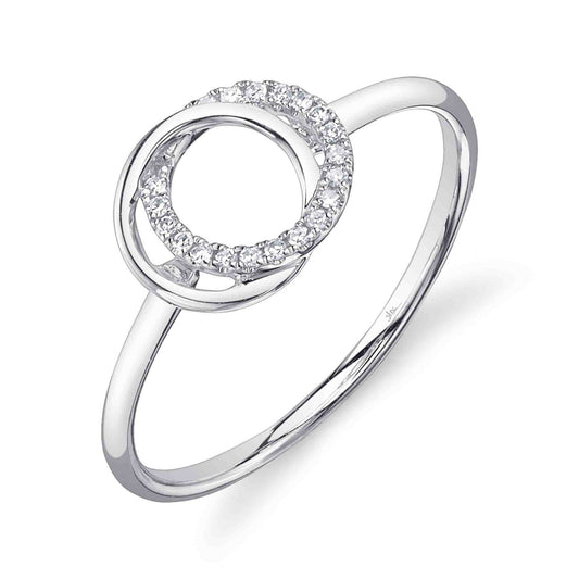14kW .07cttw Diamond Love Knot Circle Ring SC55027232