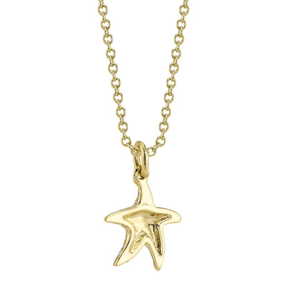 14kY .15cttw Diamond Starfish Necklace SC55027421