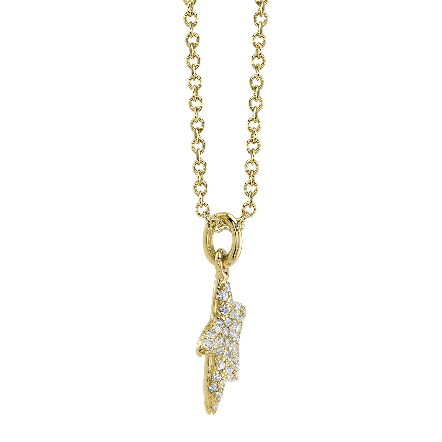 14kY .15cttw Diamond Starfish Necklace SC55027421