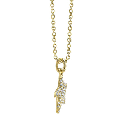 14kY .15cttw Diamond Starfish Necklace SC55027421