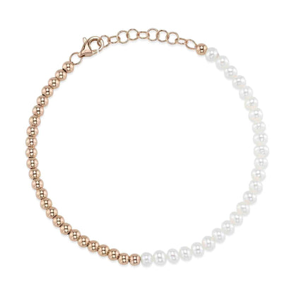 14kR Pearl Ball Chain Bracelet SC55027777