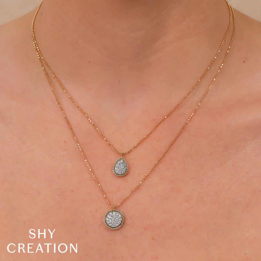 14kY/W .41ct Dia Pave Circle Neck SC55027826