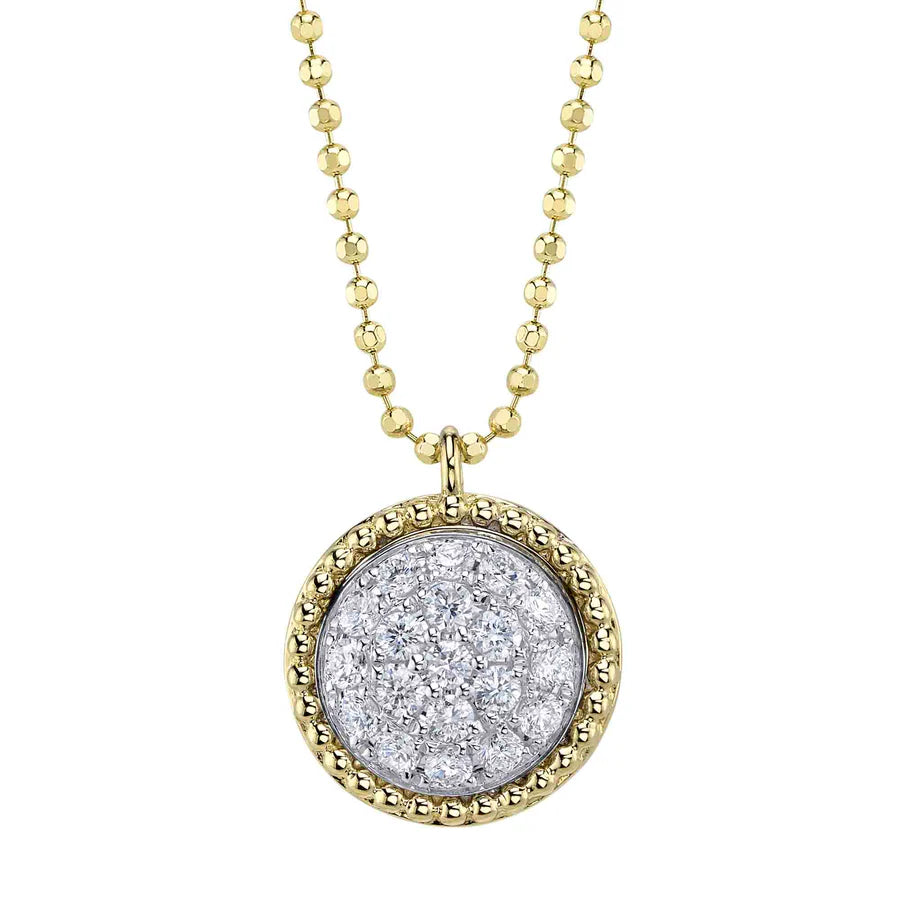 14kY/W .41ct Dia Pave Circle Neck SC55027826