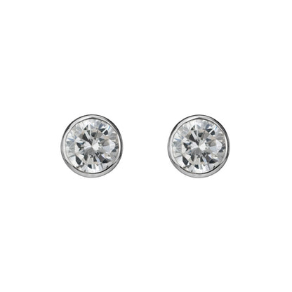 SS 7mm CZ Bezel Stud SES18TLCZ