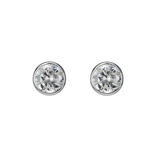 SS 7mm CZ Bezel Stud SES18TLCZ