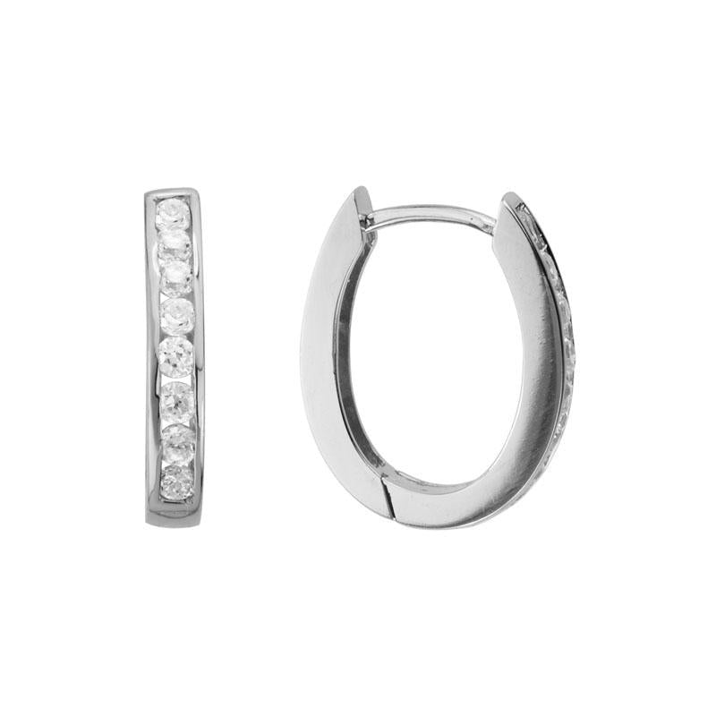 SS CZ Channel Set Hoop SES21TLCZ