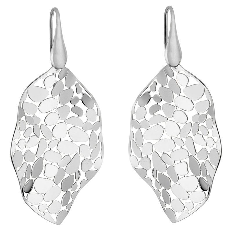 SS Mosaic Leaf Dangle Earring SEU99EE