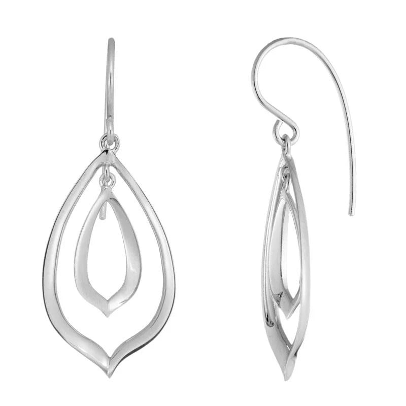 SS Double Teardrop Dangle Earring SEW82YA