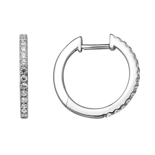SS CZ Hinged Hoop SEZ23TLCZ